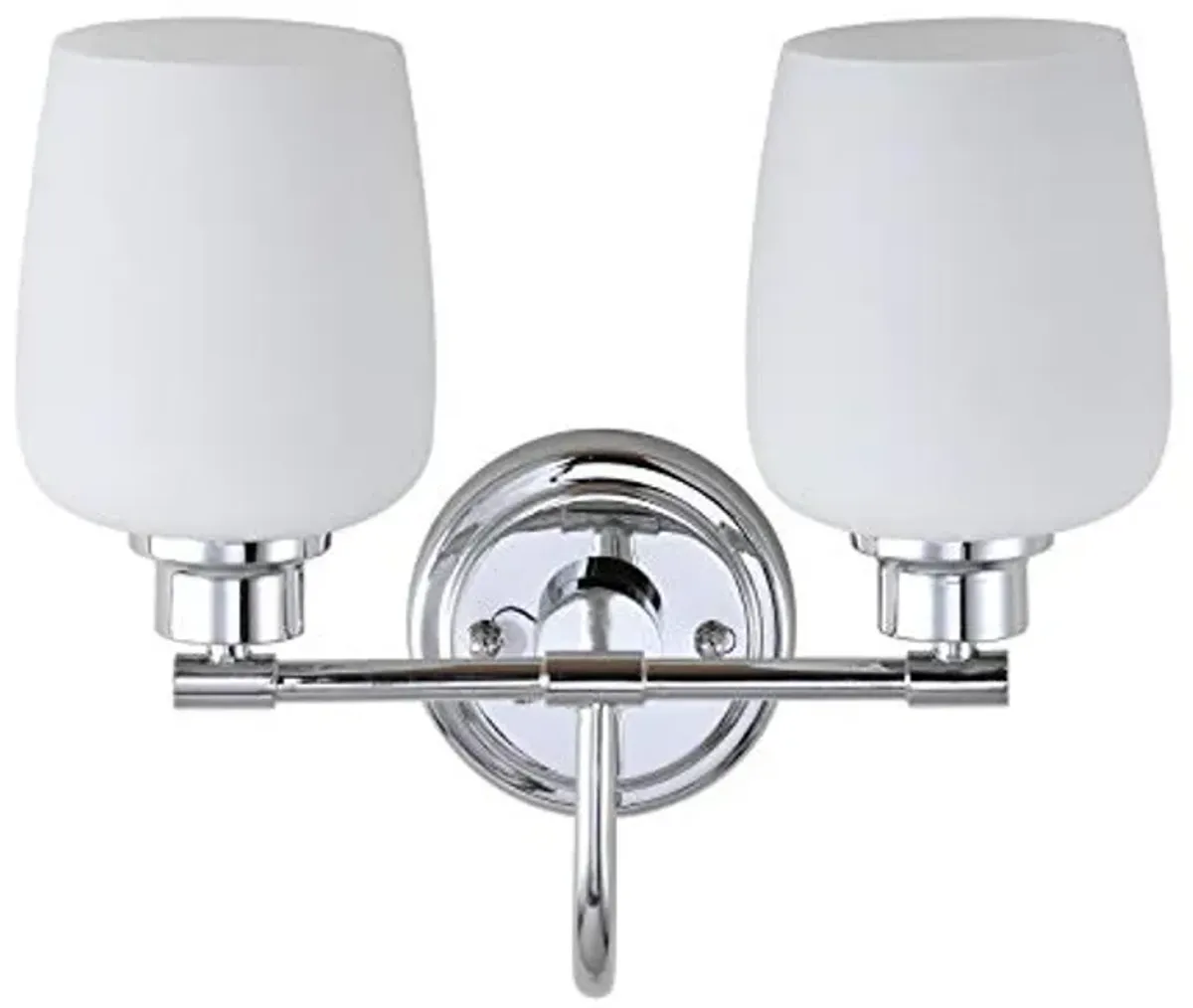 SAFAVIEH SCN4051A Rayden Chrome 2-Light Bathroom (LED Bulbs Included) Sconce