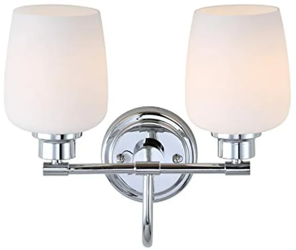 SAFAVIEH SCN4051A Rayden Chrome 2-Light Bathroom (LED Bulbs Included) Sconce