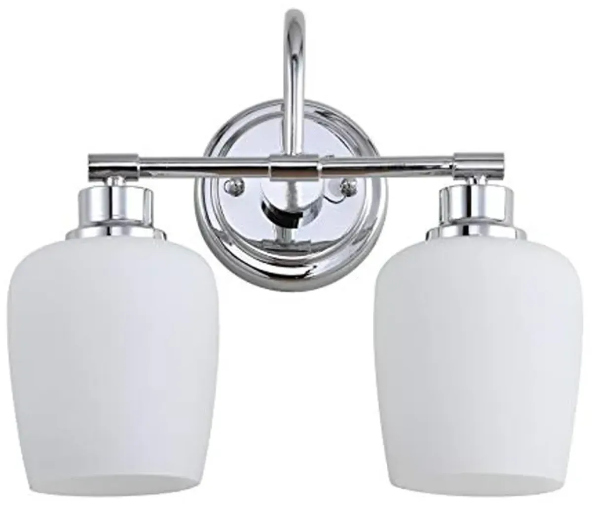 SAFAVIEH SCN4051A Rayden Chrome 2-Light Bathroom (LED Bulbs Included) Sconce