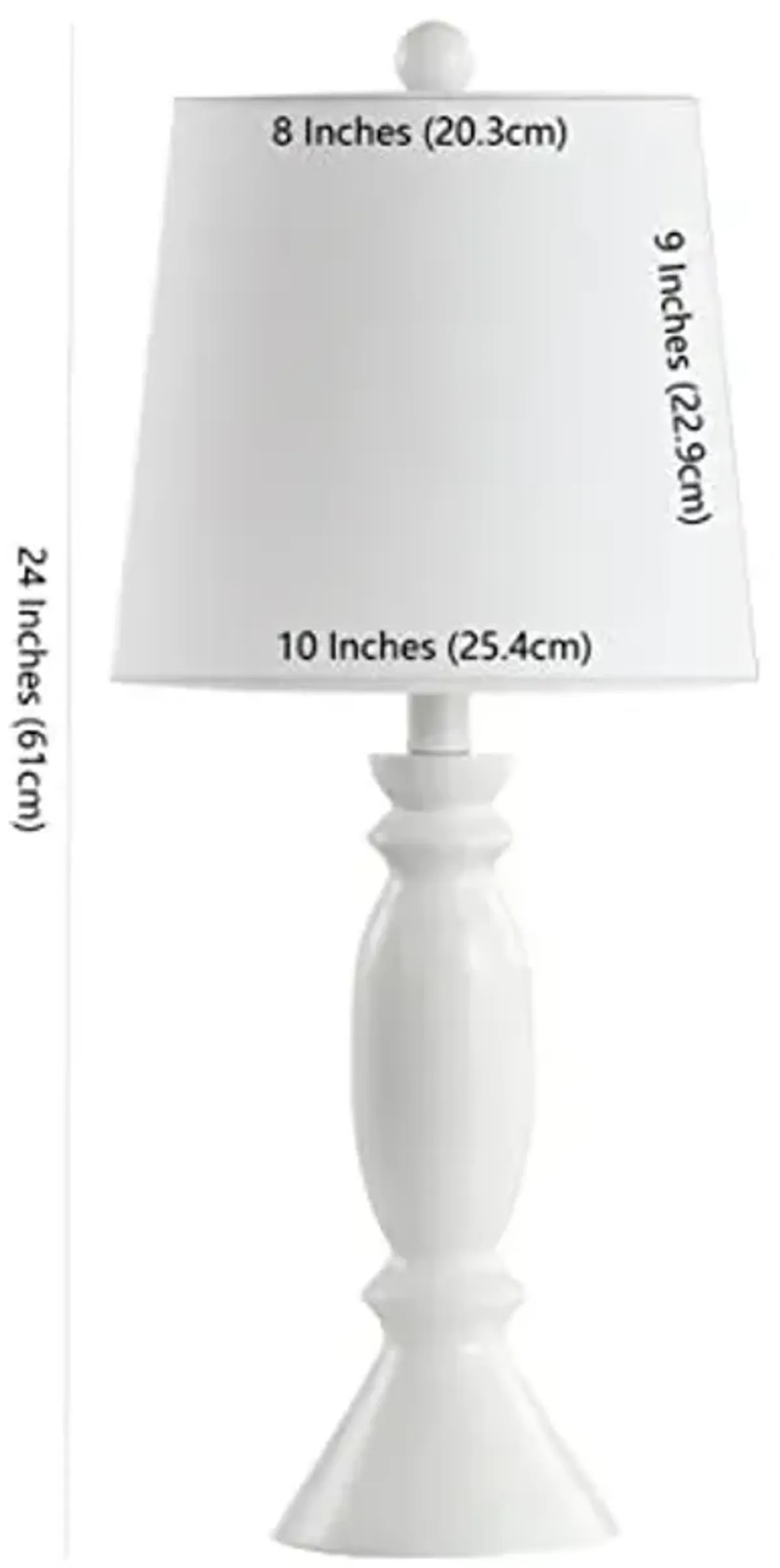 SAFAVIEH Lighting Collection Kian Modern Contemporary Farmhouse White 24-inch Bedroom Living Room Home Office Desk Nightstand Table Lamp (LED Bulb Included)