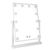 Hollywood Style Makeup Mirror with Lights for Touch Control Design White Lighted Vanity Mirror with Dimmable LED Bulbs