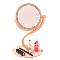 Lighted Vanity Mirror LED Double Sided Makeup Mirror Adjustable Brightness All-in-One Tabletop Makeup Cosmetic Mirrors Table lamp