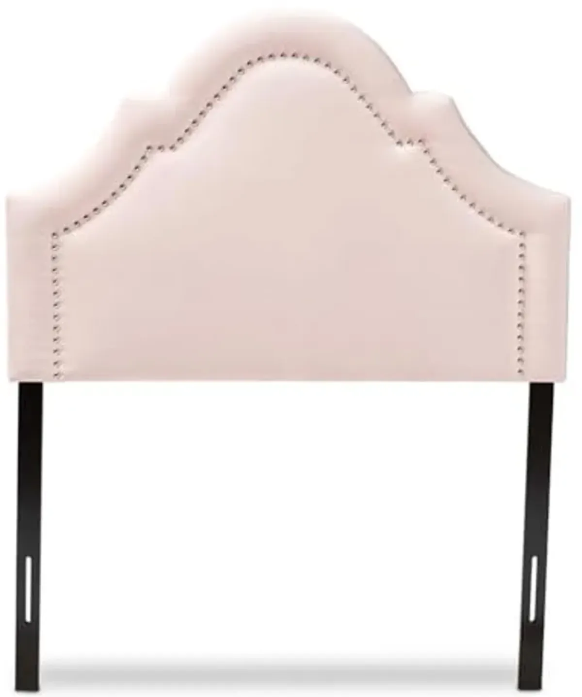 Baxton Studio Rita Modern and Contemporary Light Pink Velvet Fabric Upholstered Twin Size Headboard