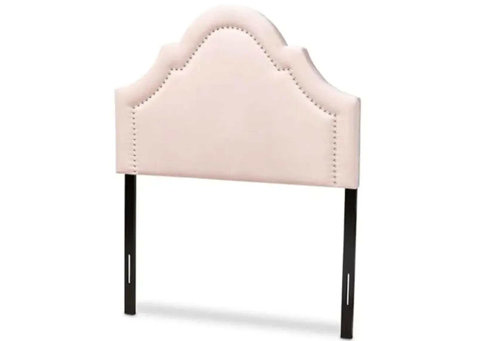 Baxton Studio Rita Modern and Contemporary Light Pink Velvet Fabric Upholstered Twin Size Headboard