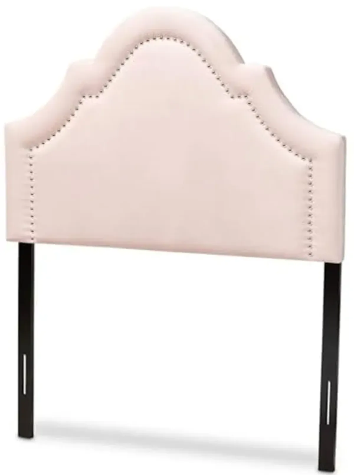 Baxton Studio Rita Modern and Contemporary Light Pink Velvet Fabric Upholstered Twin Size Headboard