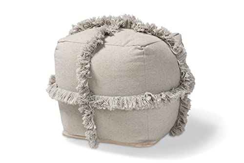 Baxton Studio Alfro Gray Moroccan Inspired Pouf Ottoman