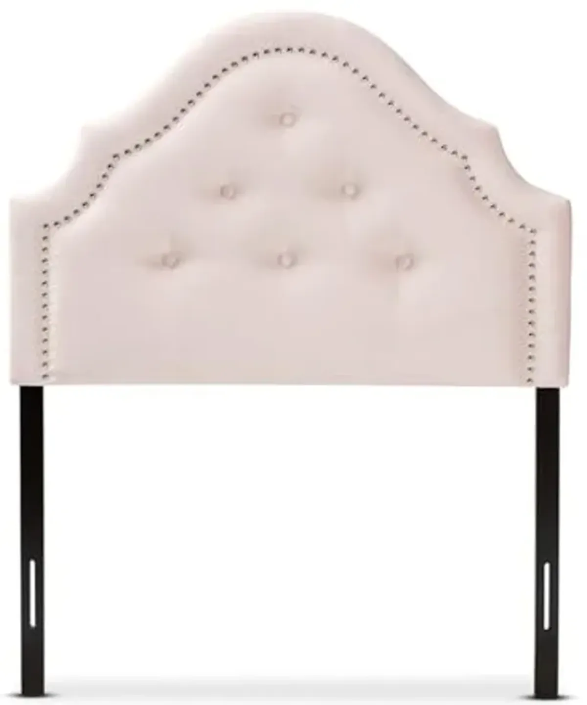 Baxton Studio Cora Modern and Contemporary Light Pink Velvet Fabric Upholstered Twin Size Headboard