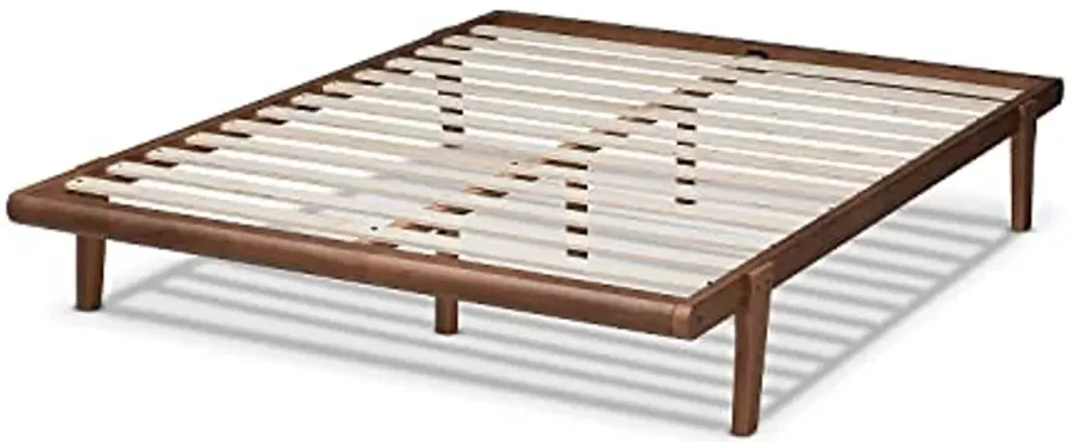 Baxton Studio Kaia Platform Bed Frame, Queen, Ash Walnut (156-9475-HiT)