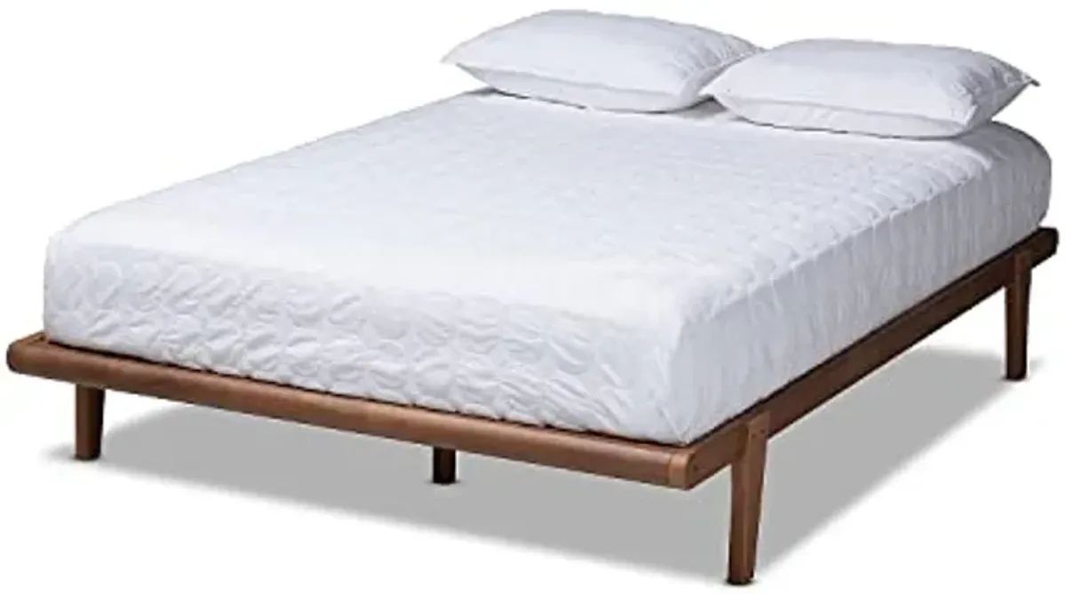 Baxton Studio Kaia Platform Bed Frame, Queen, Ash Walnut (156-9475-HiT)