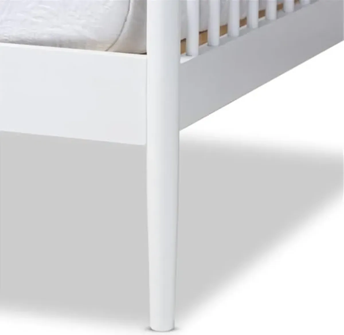 Baxton Studio Renata Classic and Traditional White Finished Wood Twin Size Spindle Daybed