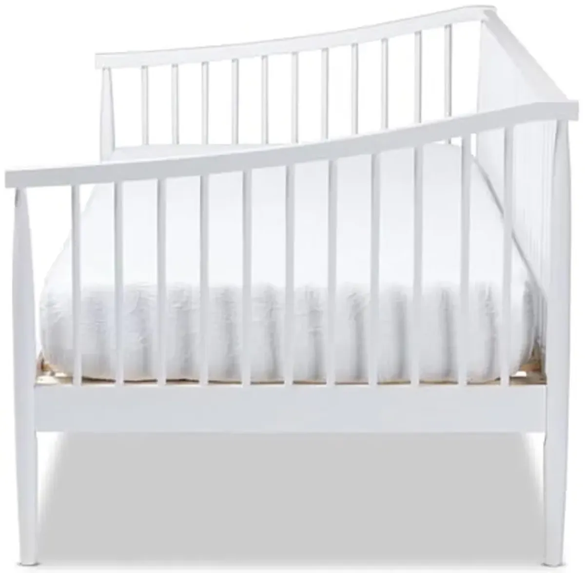 Baxton Studio Renata Classic and Traditional White Finished Wood Twin Size Spindle Daybed