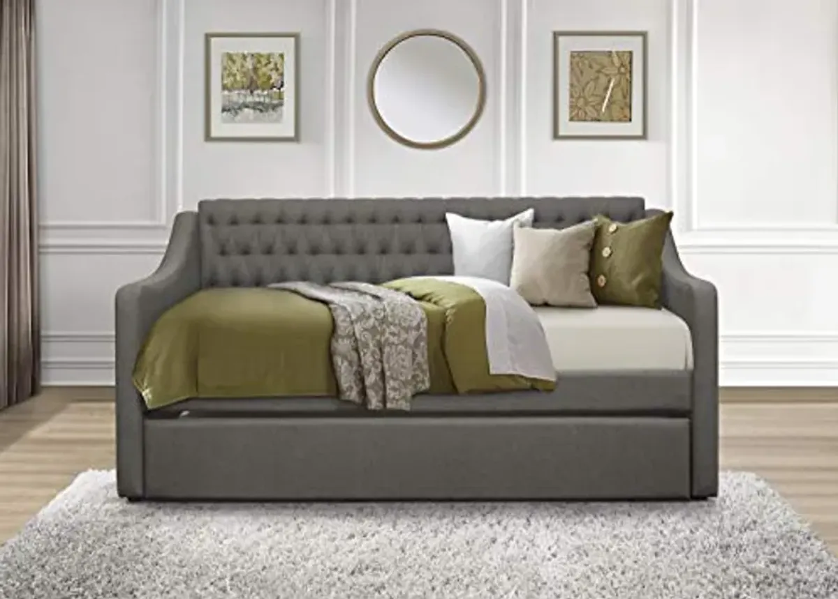 Lexicon Piggi Fabric Daybed with Trundle, Twin/Twin, Gray