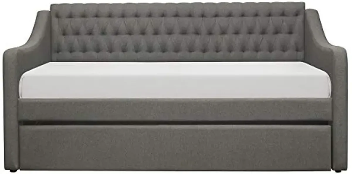 Lexicon Piggi Fabric Daybed with Trundle, Twin/Twin, Gray