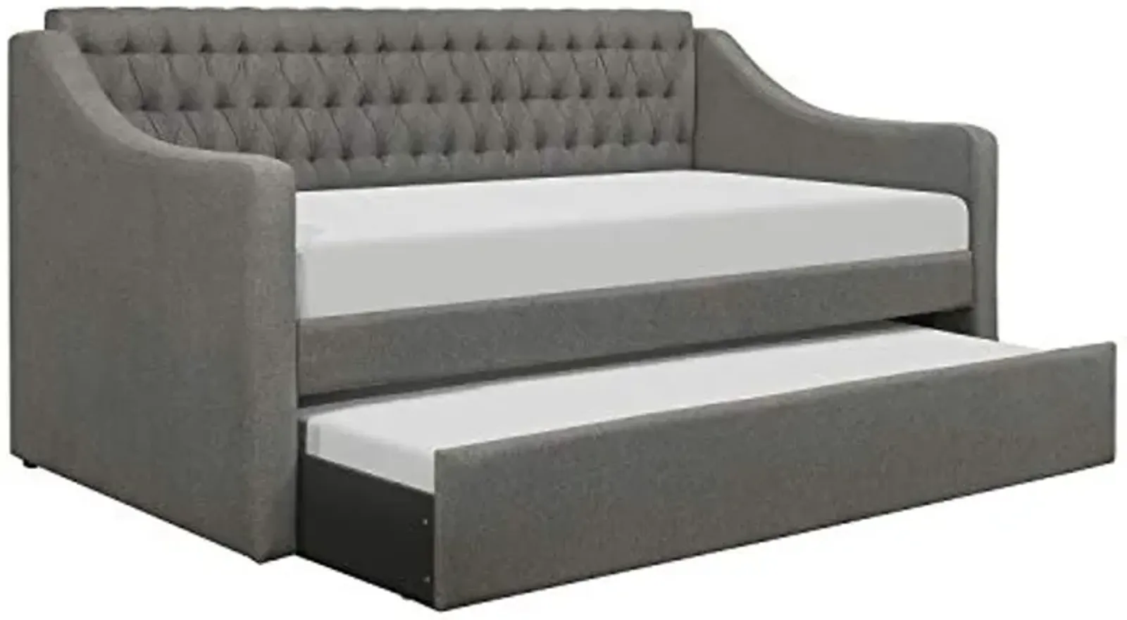 Lexicon Piggi Fabric Daybed with Trundle, Twin/Twin, Gray