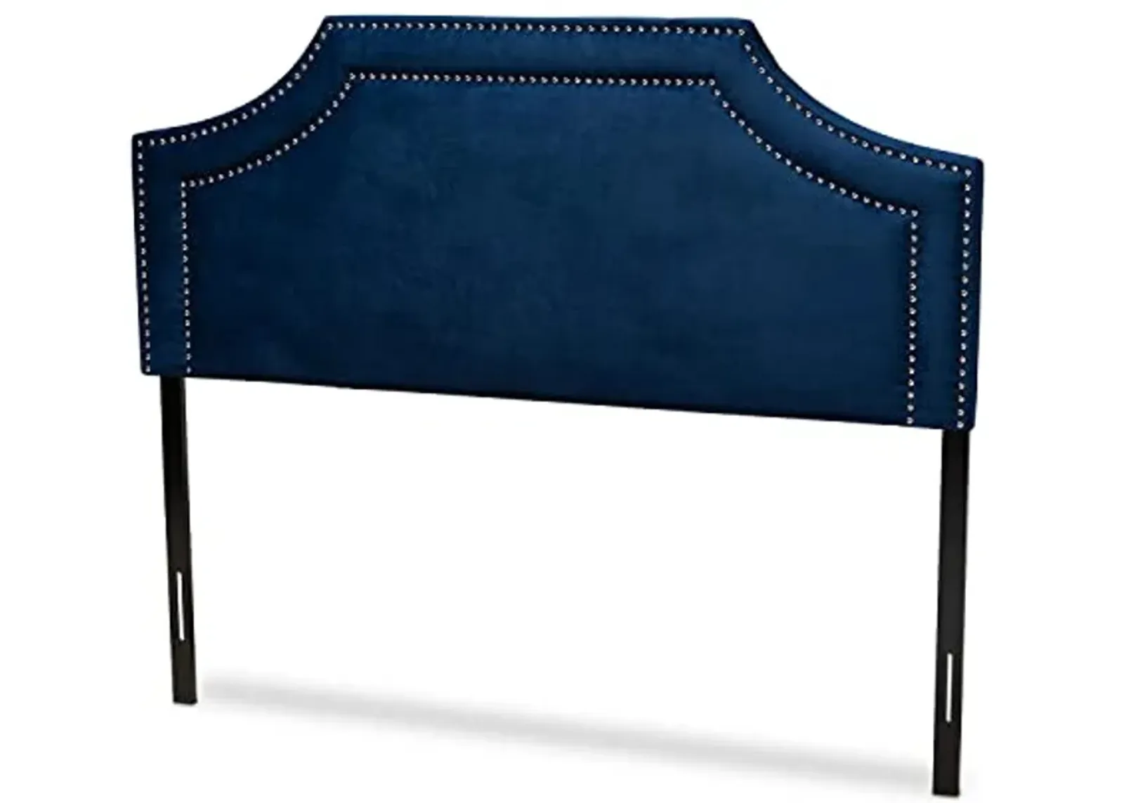 Baxton Studio Avignon Modern and Contemporary Navy Blue Velvet Fabric Upholstered King Size Headboard