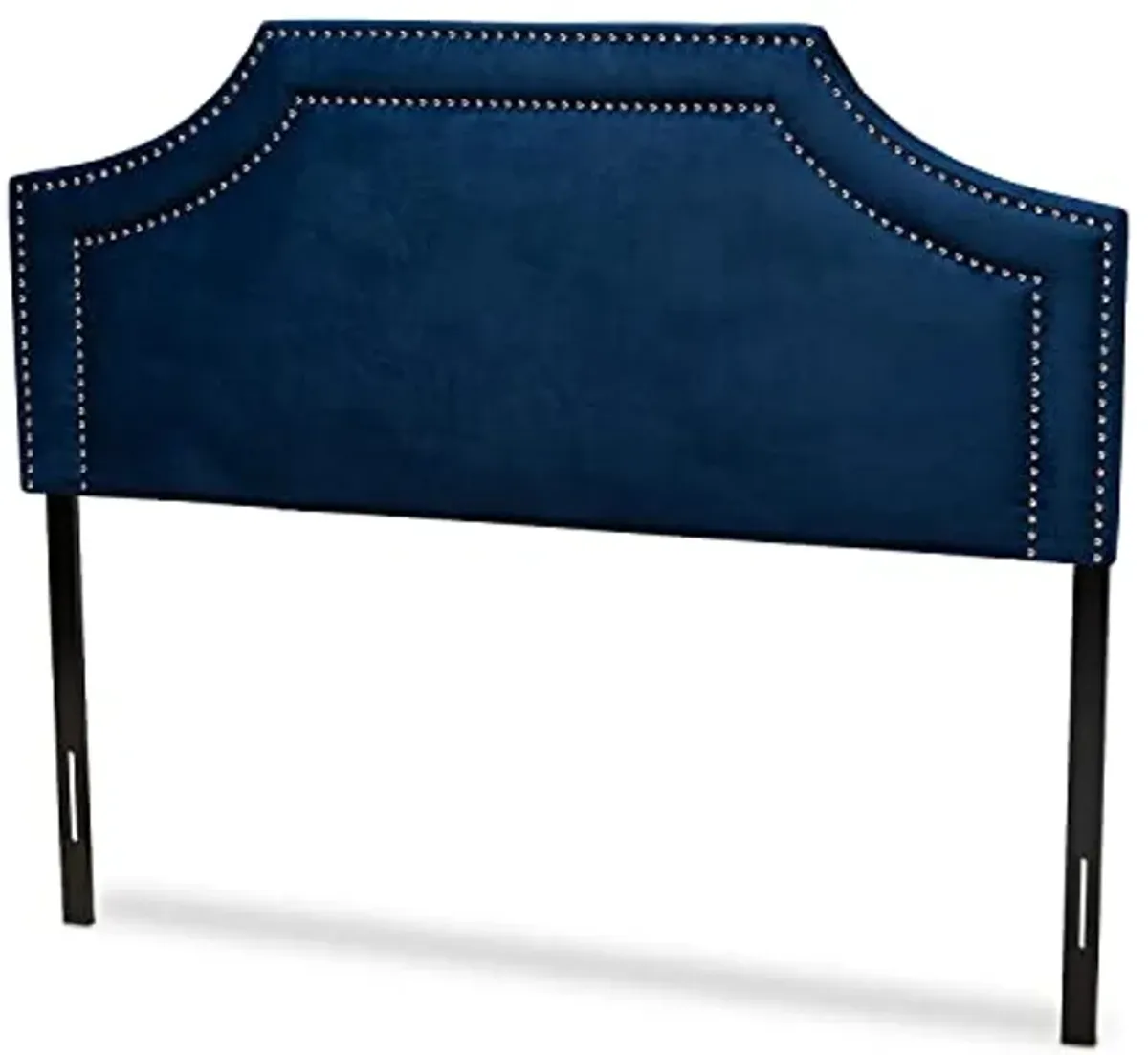 Baxton Studio Avignon Modern and Contemporary Navy Blue Velvet Fabric Upholstered King Size Headboard