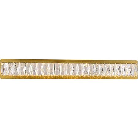 Elegant Lighting Monroe Integrated LED chip Light Gold Wall Sconce Clear Royal Cut Crystal