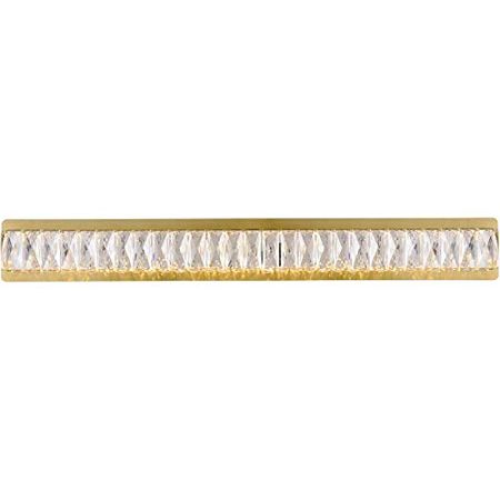 Elegant Lighting Monroe Integrated LED chip Light Gold Wall Sconce Clear Royal Cut Crystal