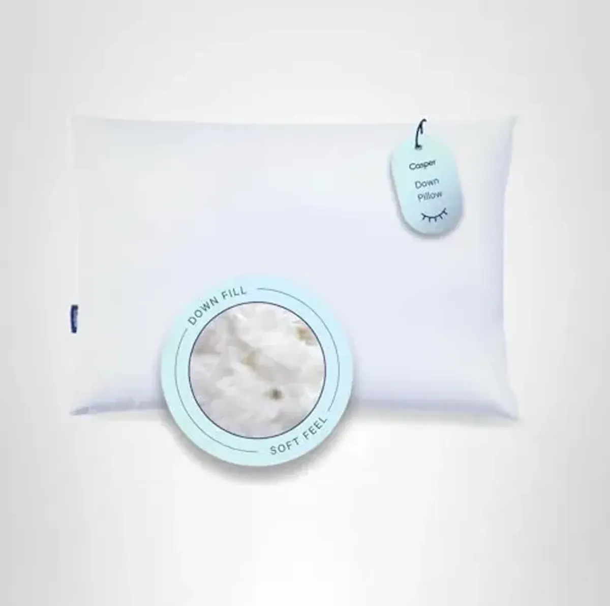 Casper Sleep Down Pillow for Sleeping, King, White