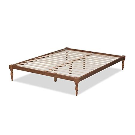 Baxton Studio Iseline Contemporary Wood Full Platform Bed in Walnut Brown