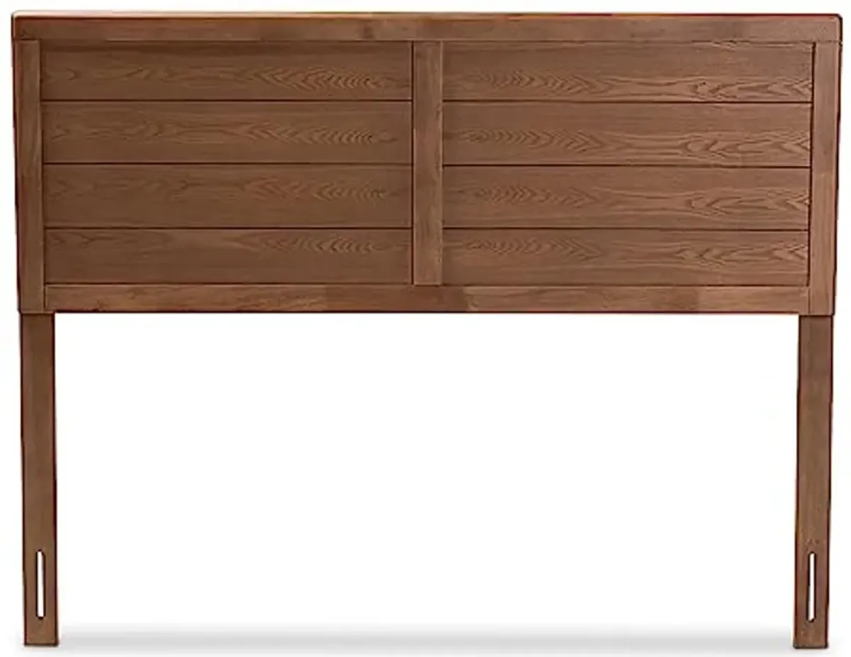 Baxton Studio Seren Mid-Century Modern Walnut Brown Finished Wood Full Size Headboard