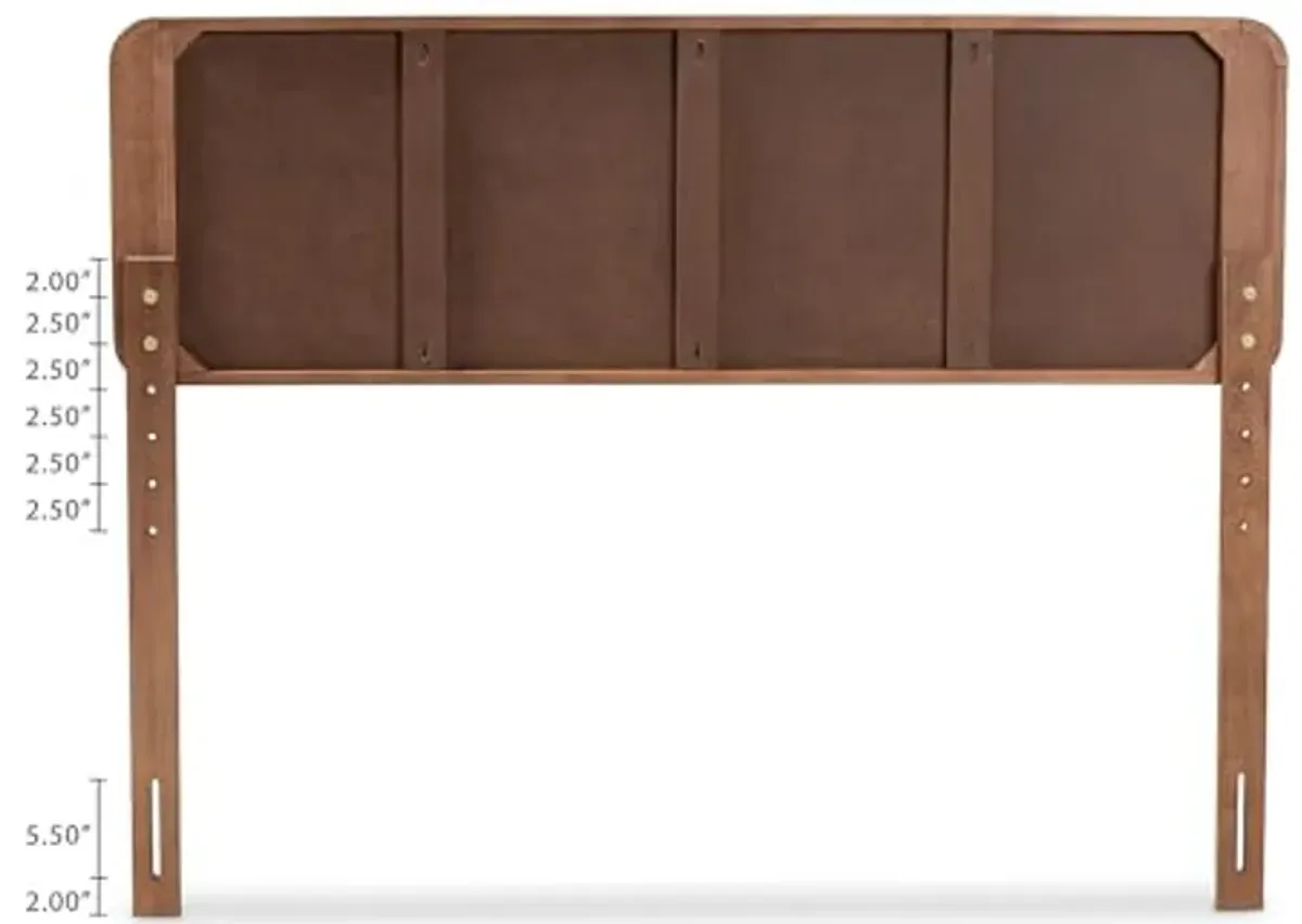 Baxton Studio Seren Mid-Century Modern Walnut Brown Finished Wood Full Size Headboard