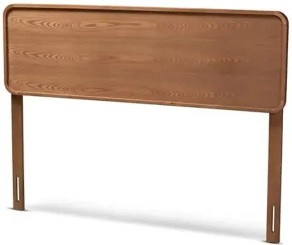Baxton Studio Mailene Mid-Century Wood Queen Headboard in Walnut Brown