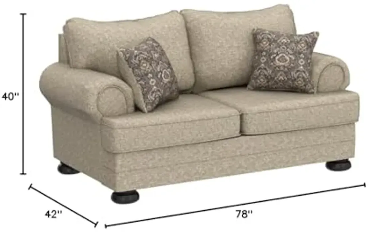 Signature Design by Ashley Kananwood New Traditional Loveseat, Light Brown