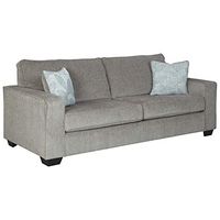 Signature Design by Ashley Altari Modern Sofa with 2 Accent Pillows, Light Gray