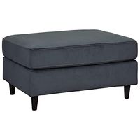 Signature Design by Ashley Kennewick Contemporary Rectangular Ottoman, Charcoal Gray