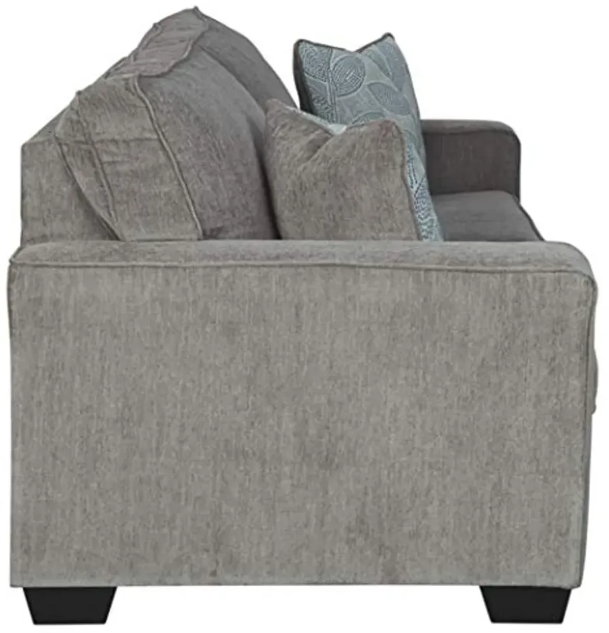 Signature Design by Ashley Altari Modern Queen Sofa Sleeper with 2 Accent Pillows, Light Gray