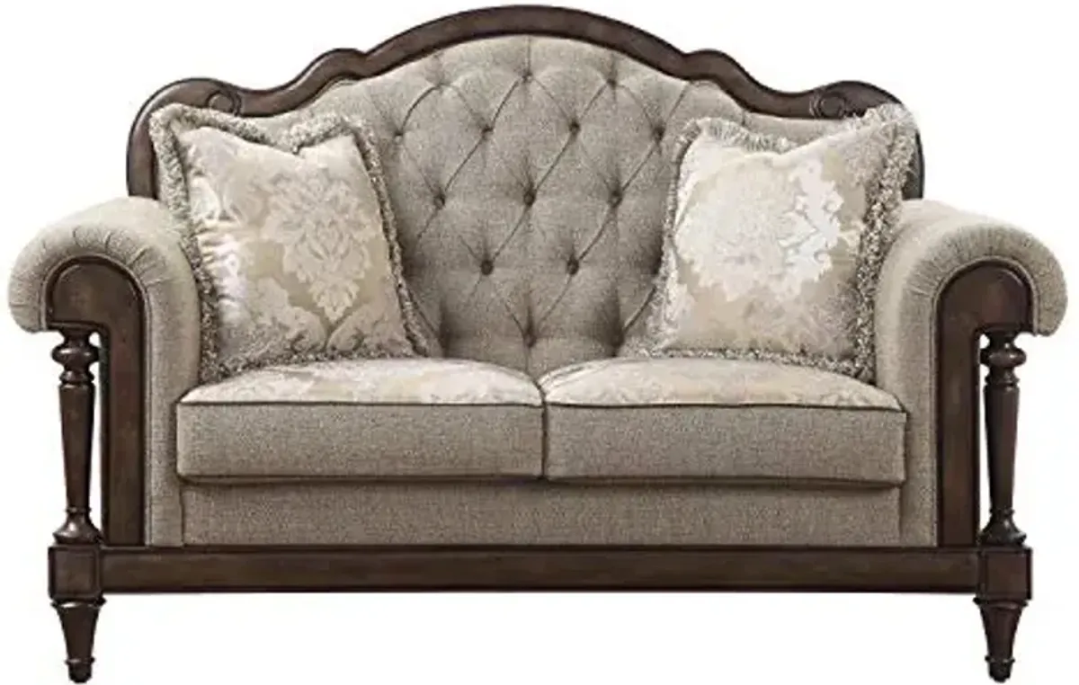 Lexicon Valtellina 68-Inch Fabric Loveseat, Brown