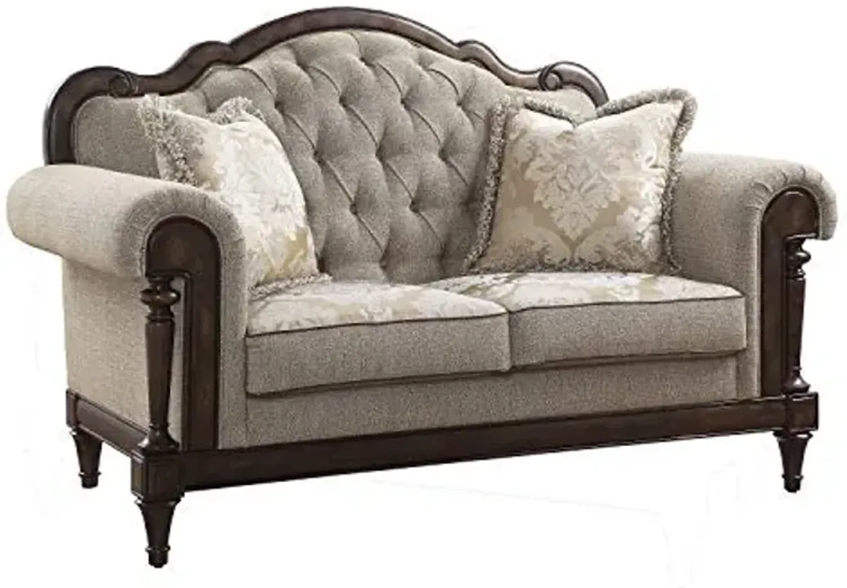 Lexicon Valtellina 68-Inch Fabric Loveseat, Brown