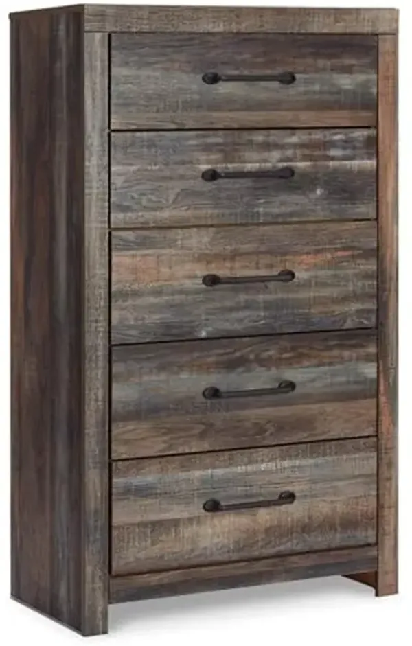 Signature Design by Ashley Drystan Casual 5 Drawer Chest, Dark Brown & Gray
