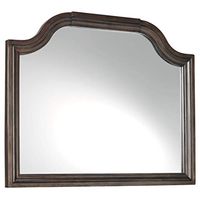Signature Design by Ashley Adinton Traditional 44 x 36 Bedroom Mirror with Cutaway Shape, Brown