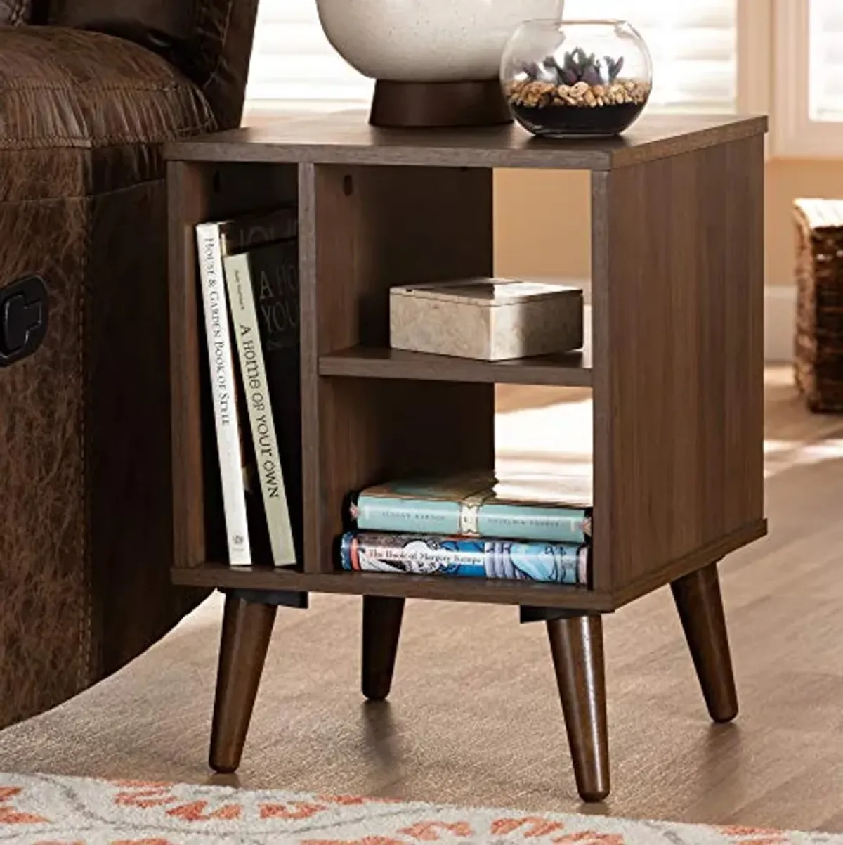 Baxton Studio End Tables, One Size, Walnut