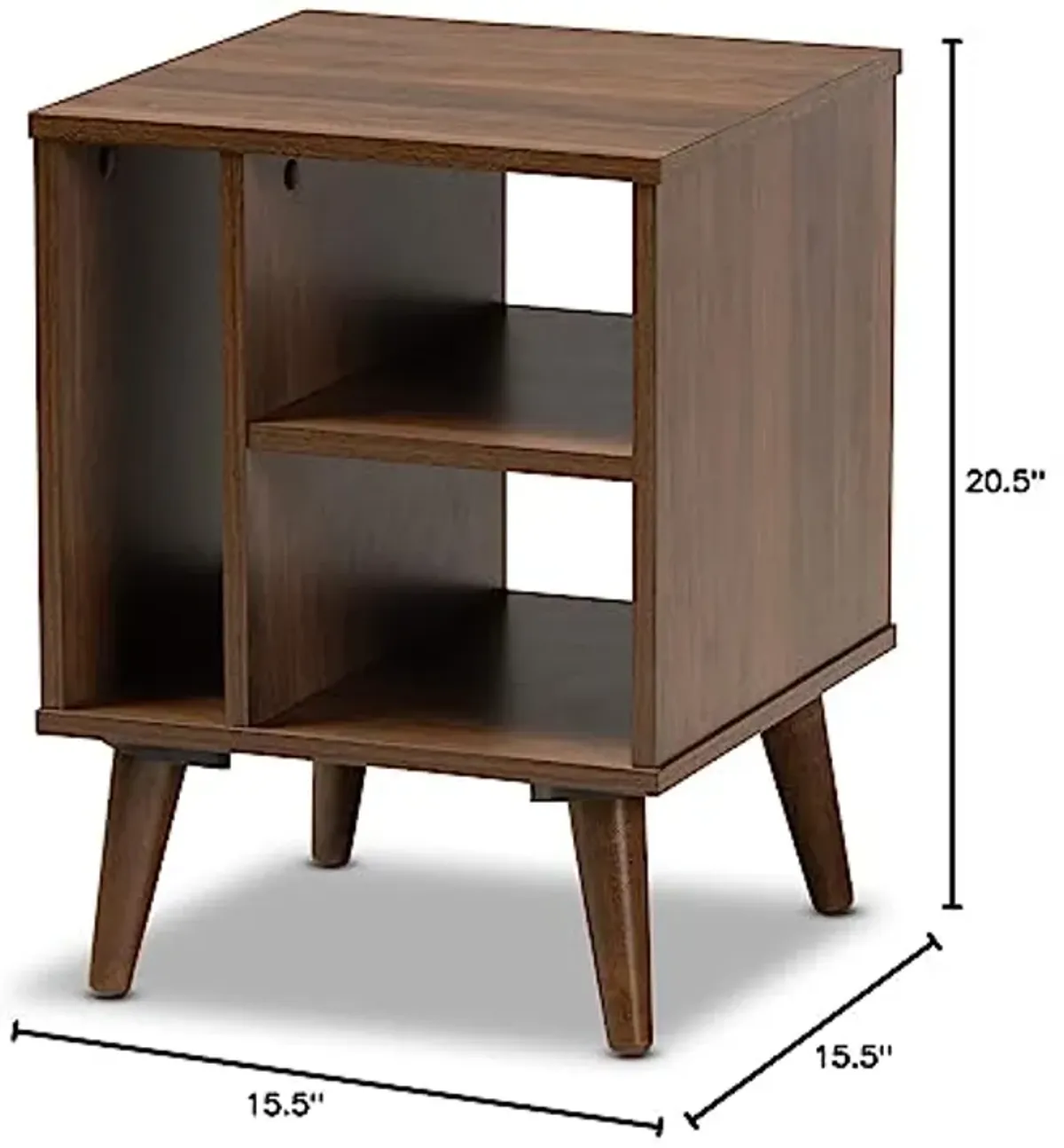 Baxton Studio End Tables, One Size, Walnut