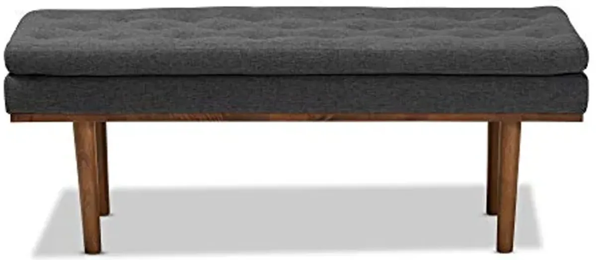 Baxton Studio Benches, One Size, Dark Grey/Walnut