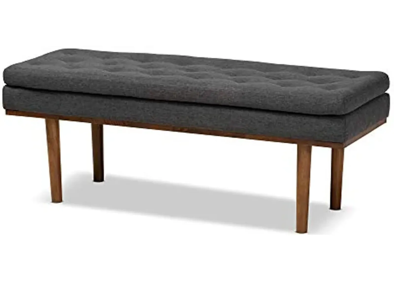 Baxton Studio Benches, One Size, Dark Grey/Walnut