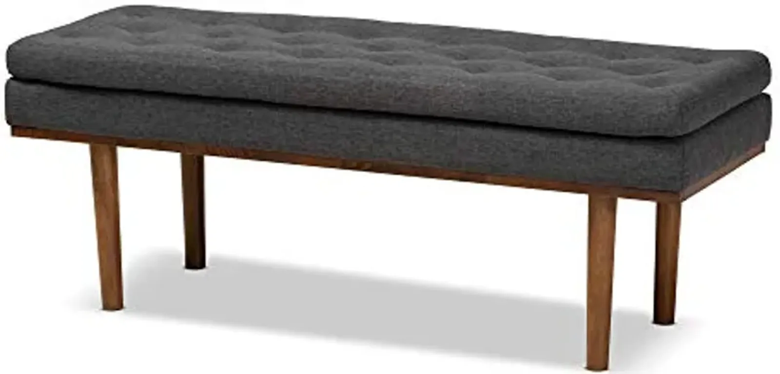 Baxton Studio Benches, One Size, Dark Grey/Walnut