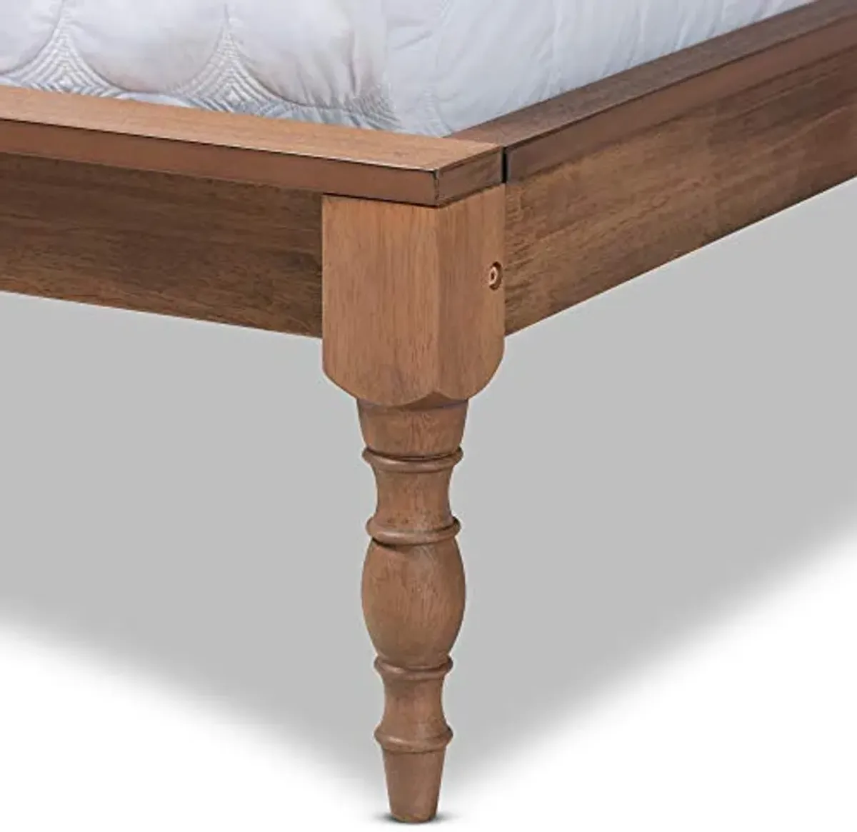 Baxton Studio Platform, King, Ash walnut