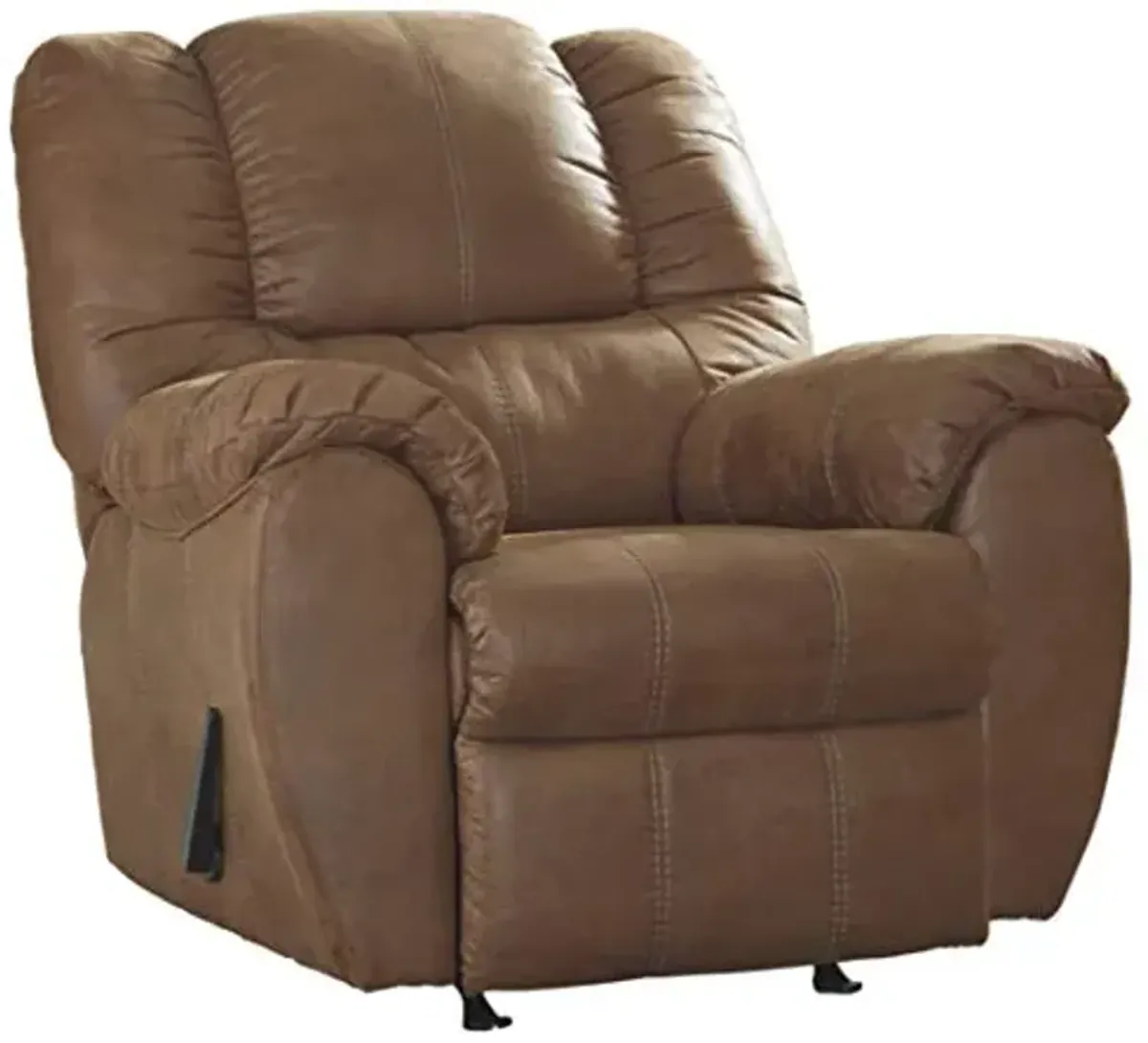Signature Design by Ashley McGann Faux Leather Oversized Manual Rocker Recliner, Light Brown
