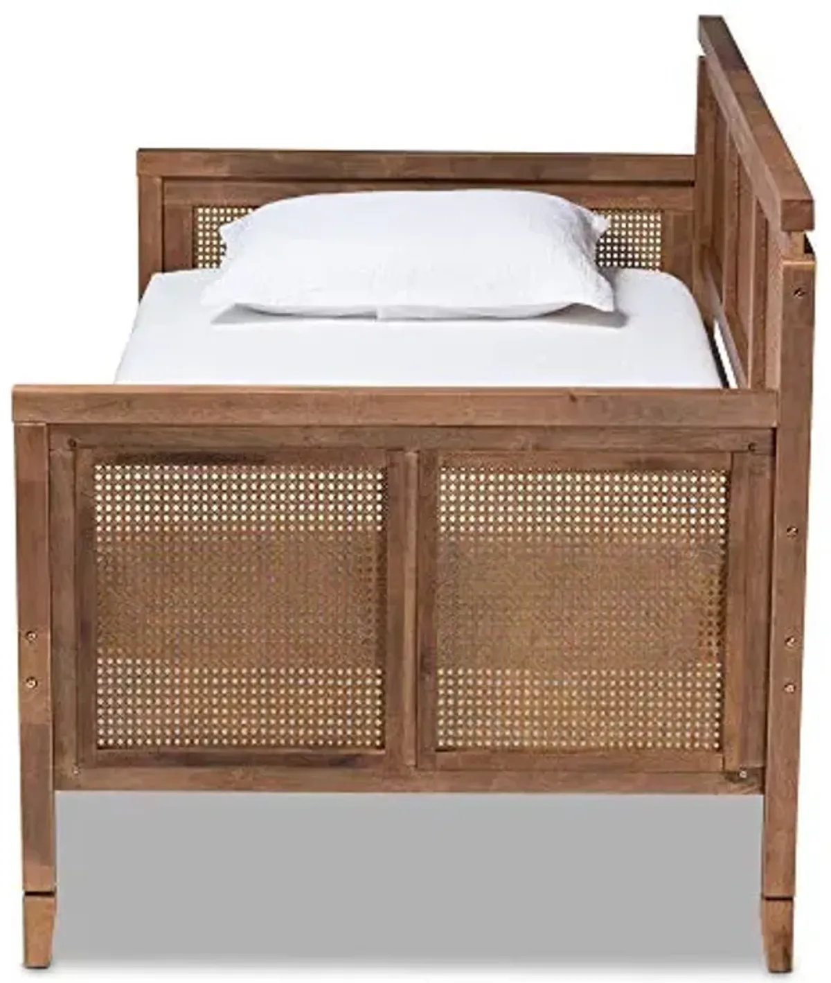 Baxton Studio Daybed, Single, Ash walnut