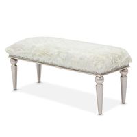 Michael Amini Glimmering Heights Bed Bench, Ivory