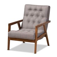 Baxton Studio Chairs, Grey/Brown