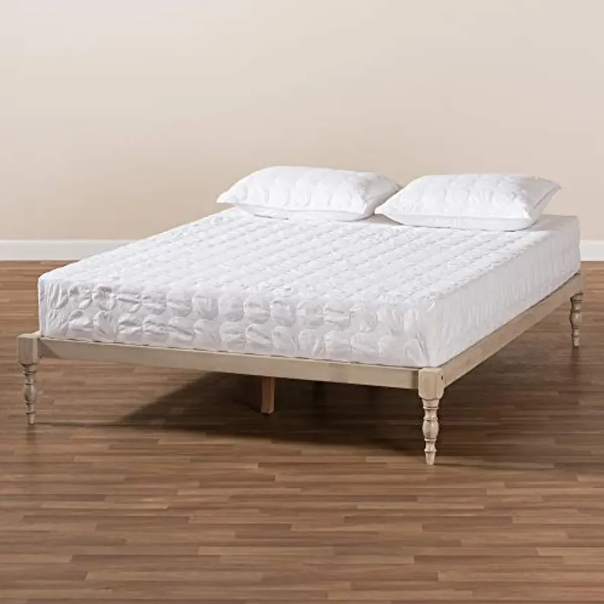 Baxton Studio Platform, Queen, Antique White