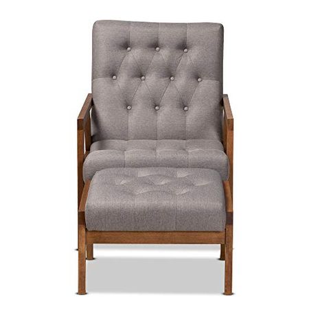 Baxton Studio Chairs, Grey/Brown