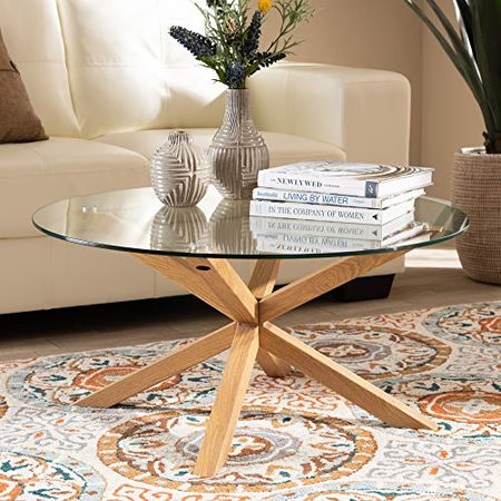 Baxton Studio Coffee Tables, One Size, Clear/Natural