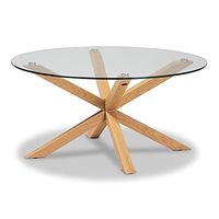 Baxton Studio Coffee Tables, One Size, Clear/Natural