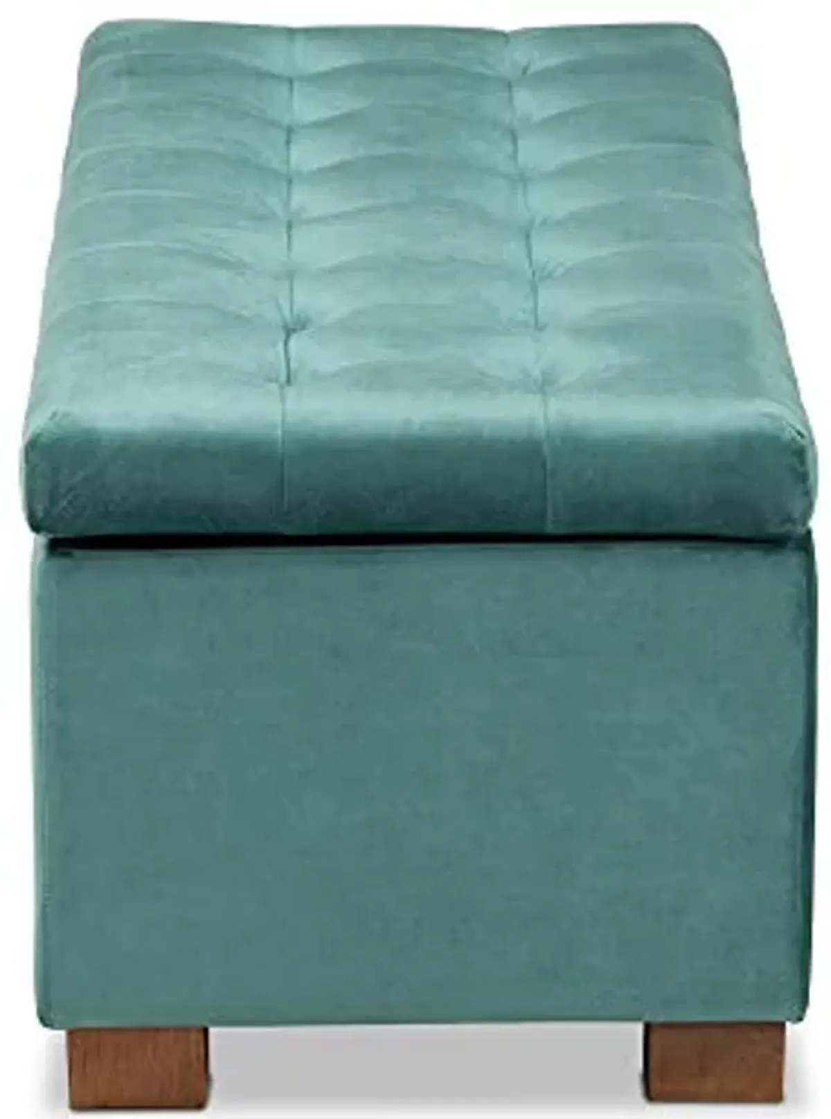 Baxton Studio Ottomans, Teal Blue/Brown